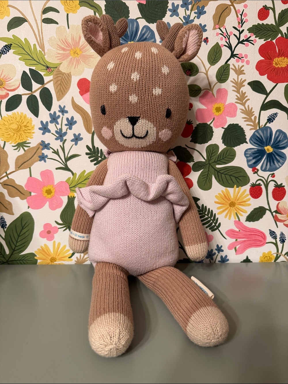 Cuddle and Kind Violet the Fawn Stuffed Animal for Baby Nursery Decor